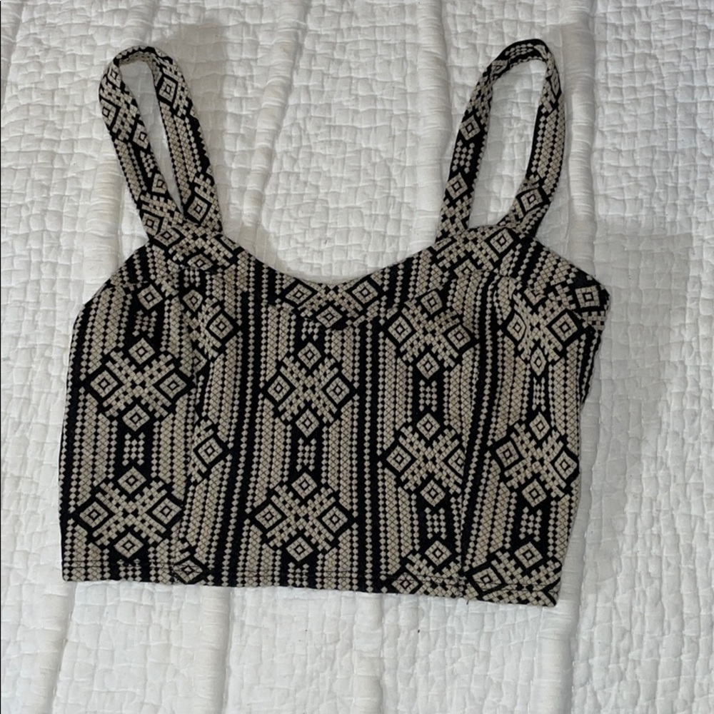 Tribal Print Crop Top